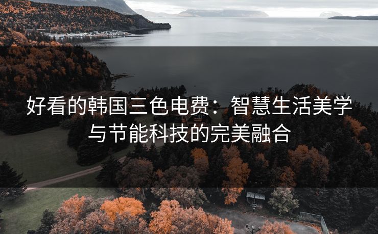 好看的韩国三色电费：智慧生活美学与节能科技的完美融合